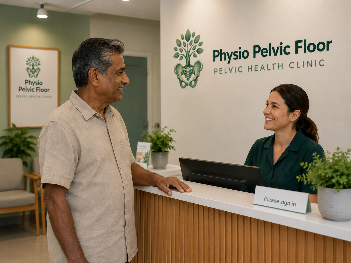 Clinic team and front desk collaboration